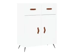 Aparador alto blanco 69,5x34x180 cm Madera contrachapada