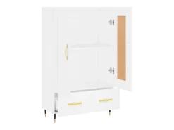Aparador alto blanco 69,5x31x115 cm madera contrachapada