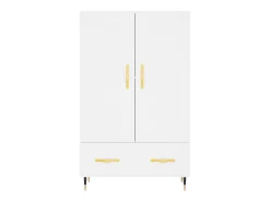 Aparador alto blanco 69,5x31x115 cm madera contrachapada