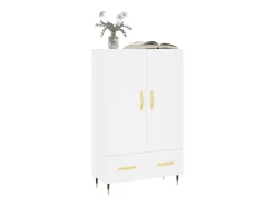 Aparador alto blanco 69,5x31x115 cm madera contrachapada