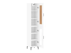 Aparador alto blanco 34,5x34x180 cm Madera contrachapada
