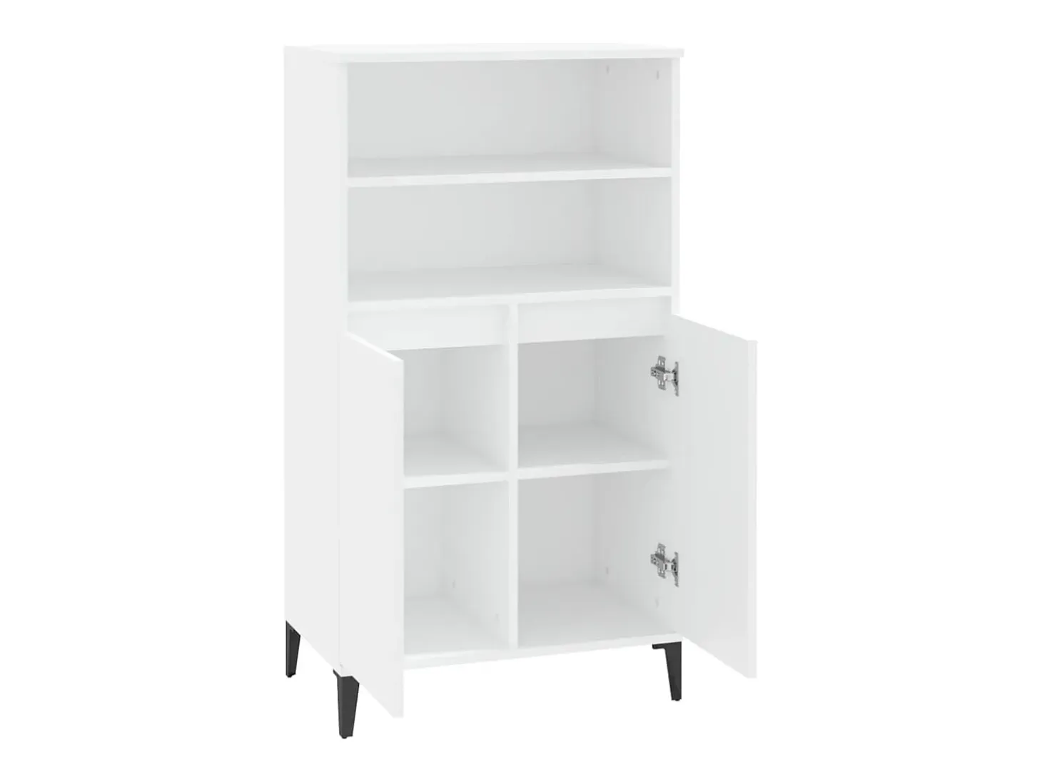 Aparador alto blanco 60x36x110 cm Madera contrachapada