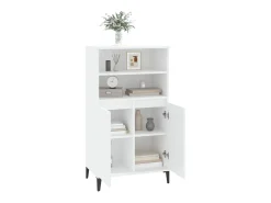 Aparador alto blanco 60x36x110 cm Madera contrachapada