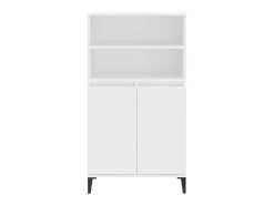 Aparador alto blanco 60x36x110 cm Madera contrachapada