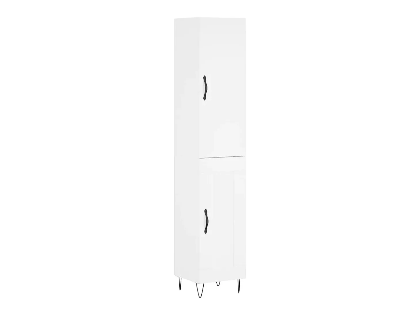 Aparador alto blanco 34,5x34x180 cm Madera contrachapada