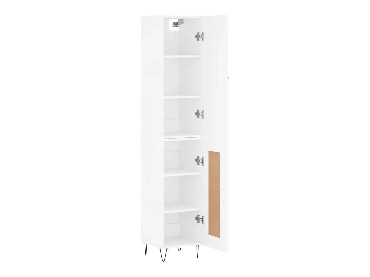 Aparador alto blanco 34,5x34x180 cm Madera contrachapada