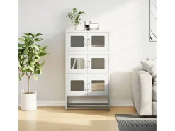 Aparador alto blanco 68x39x123 cm acero