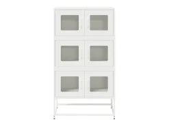 Aparador alto blanco 68x39x123 cm acero