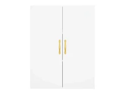 Aparador alto blanco 69,5x34x180 cm Madera contrachapada