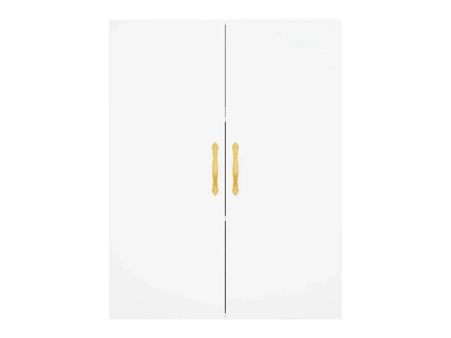 Aparador alto blanco 69,5x34x180 cm Madera contrachapada