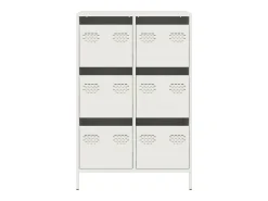 Aparador alto blanco 68x39x101,5 cm acero