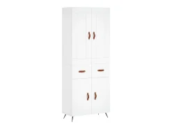 Aparador alto blanco 69,5x34x180 cm Madera contrachapada