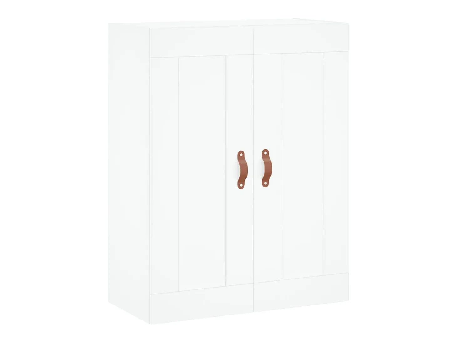 Aparador alto blanco 69,5x34x180 cm Madera contrachapada