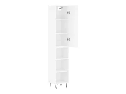 Aparador alto blanco 34,5x34x180 cm Madera contrachapada