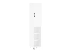 Aparador alto blanco 34,5x34x180 cm Madera contrachapada