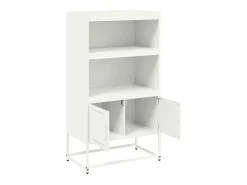 Aparador alto blanco 68,5x38,5x123,5 cm acero