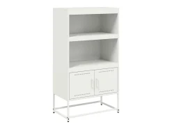 Aparador alto blanco 68,5x38,5x123,5 cm acero