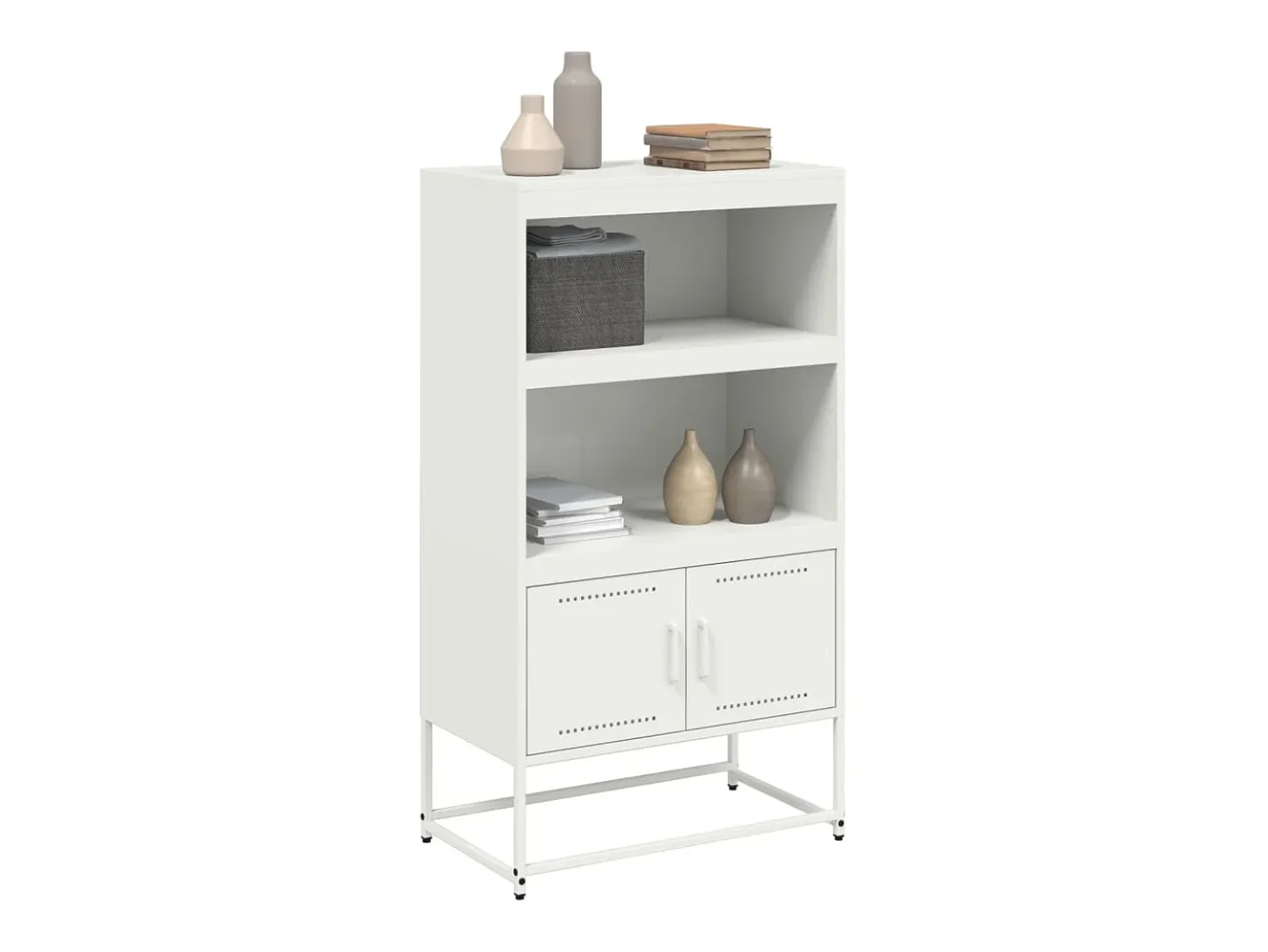 Aparador alto blanco 68,5x38,5x123,5 cm acero