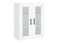 Aparador alto blanco 69,5x34x180 cm Madera contrachapada
