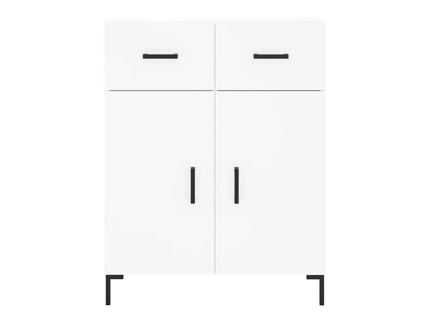 Aparador alto blanco 69,5x34x180 cm Madera contrachapada