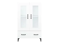 Aparador alto blanco 70x31x115 cm Madera contrachapada