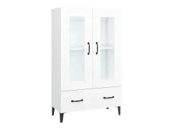 Aparador alto blanco 70x31x115 cm Madera contrachapada