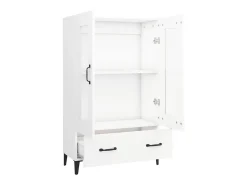 Aparador alto blanco 70x31x115 cm Madera contrachapada