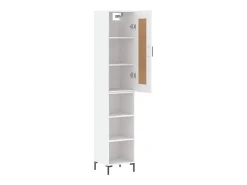 Aparador alto blanco 34,5x34x180 cm Madera contrachapada