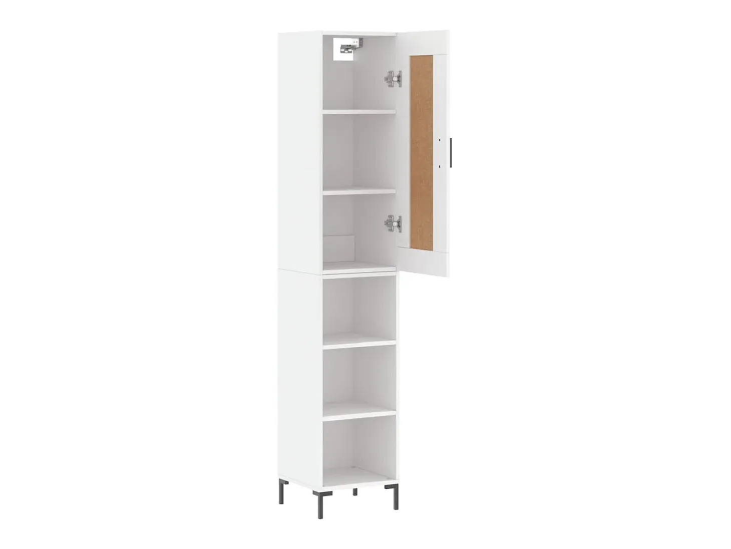 Aparador alto blanco 34,5x34x180 cm Madera contrachapada
