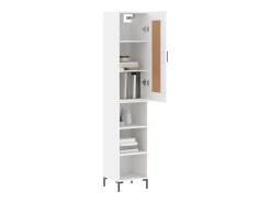 Aparador alto blanco 34,5x34x180 cm Madera contrachapada