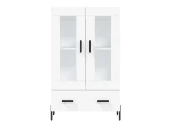 Aparador alto blanco 69,5x31x115 cm madera contrachapada