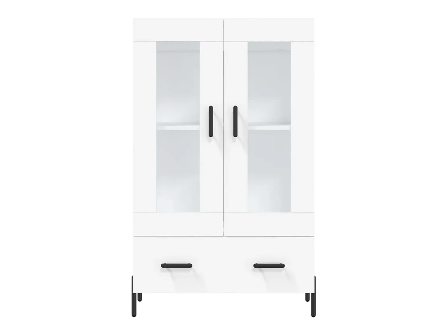 Aparador alto blanco 69,5x31x115 cm madera contrachapada