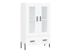 Aparador alto blanco 69,5x31x115 cm madera contrachapada