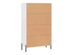 Aparador alto blanco 69,5x31x115 cm madera contrachapada