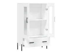 Aparador alto blanco 69,5x31x115 cm madera contrachapada