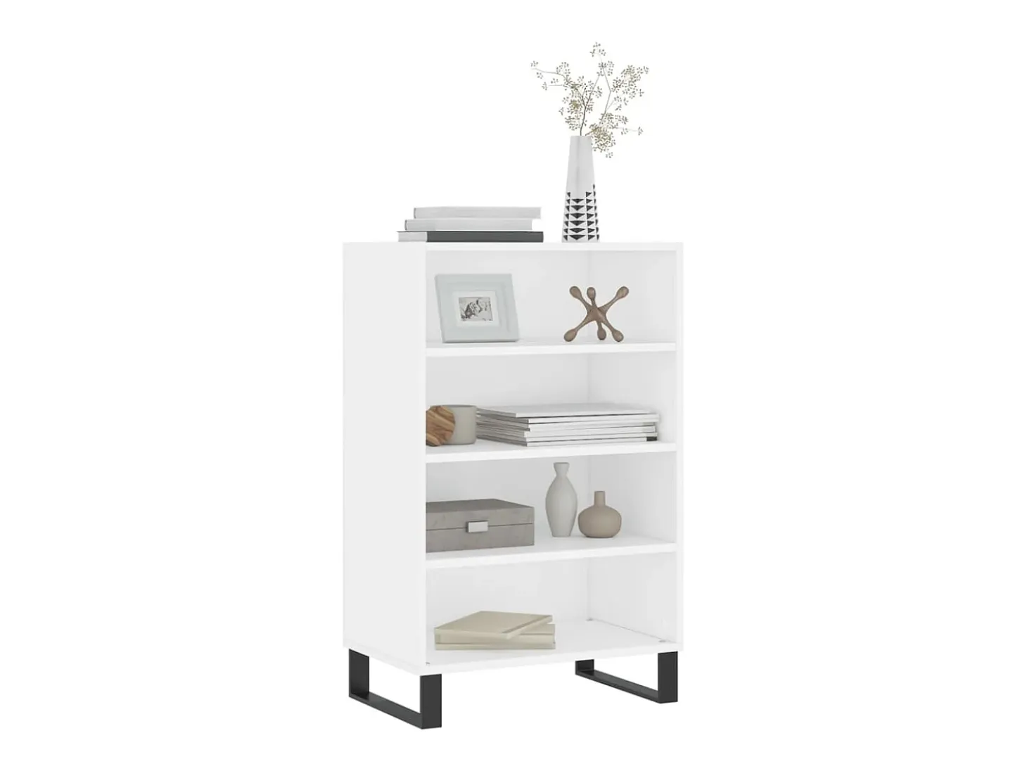 Aparador alto blanco 57x35x90 cm madera contrachapada