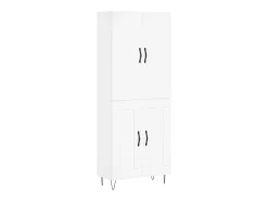 Aparador alto blanco 69,5x34x180 cm Madera contrachapada