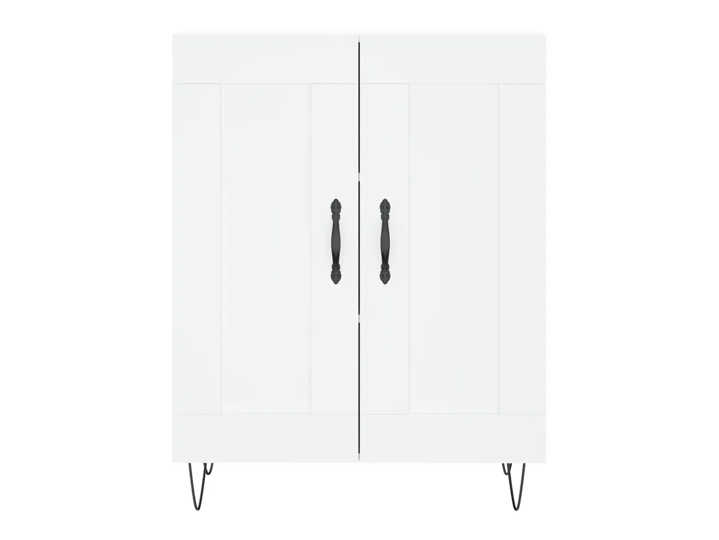 Aparador alto blanco 69,5x34x180 cm Madera contrachapada