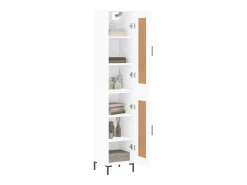 Aparador alto blanco 34,5x34x180 cm Madera contrachapada