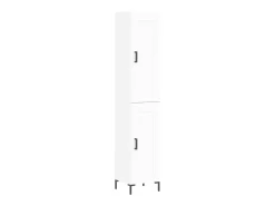 Aparador alto blanco 34,5x34x180 cm Madera contrachapada
