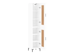 Aparador alto blanco 34,5x34x180 cm Madera contrachapada