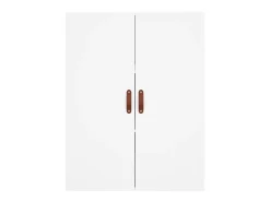 Aparador alto blanco 69,5x34x180 cm Madera contrachapada