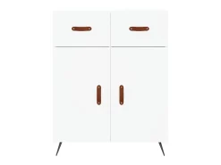Aparador alto blanco 69,5x34x180 cm Madera contrachapada