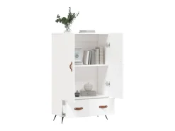 Aparador alto blanco 69,5x31x115 cm madera contrachapada