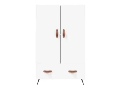Aparador alto blanco 69,5x31x115 cm madera contrachapada