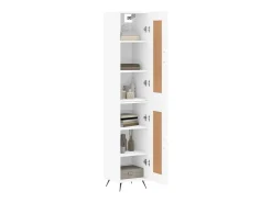 Aparador alto blanco 34,5x34x180 cm Madera contrachapada