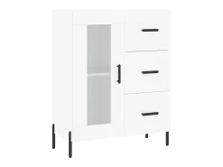 Aparador alto blanco 69,5x34x180 cm Madera contrachapada