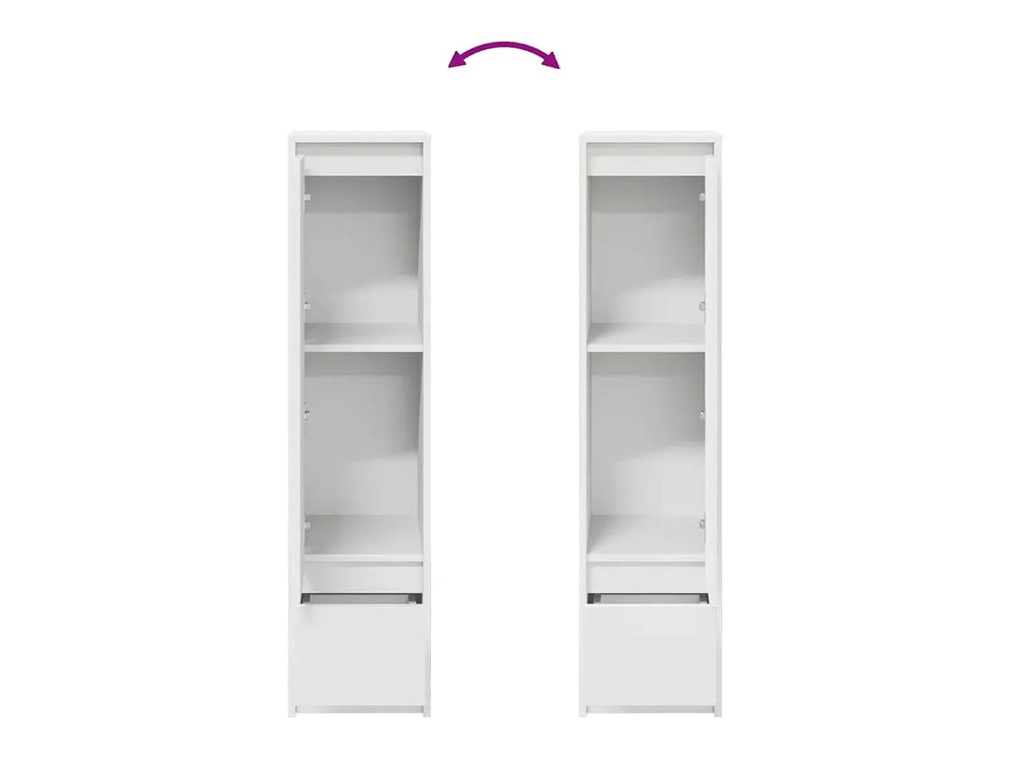 Aparador alto blanco 29,5x34x119,5 cm madera de ingeniería