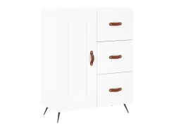Aparador alto blanco 69,5x34x180 cm Madera contrachapada
