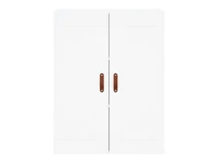 Aparador alto blanco 69,5x34x180 cm Madera contrachapada